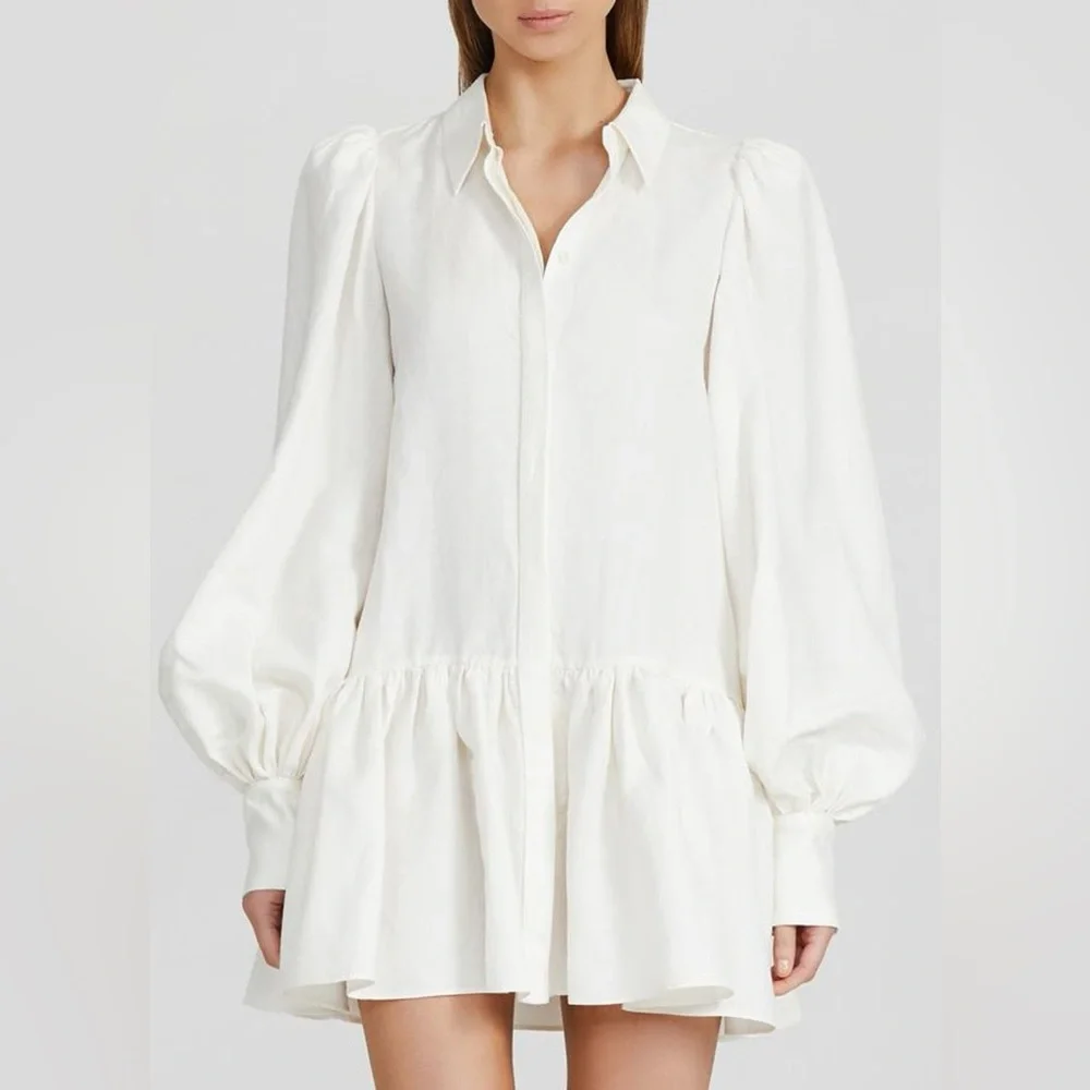 Acler Sherwood Dress in White - Size S - Picture 12 of 13